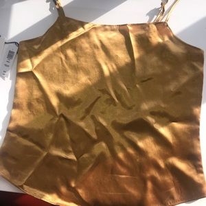 Gold Silk Tank top